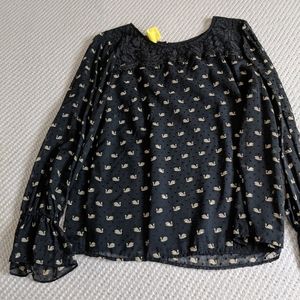 Black Swan Blouse Talbots